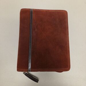 Franklin Covey Suede Leather10x8 Planner Binder Burgundy 7 Ring Binder Cow Suede